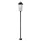 Z-Lite Gannon 3 Light Outdoor Post Mount Fixture, 12in. W x 105.25in. H, Black 5008PHXLR-567P-BK - alternate 1